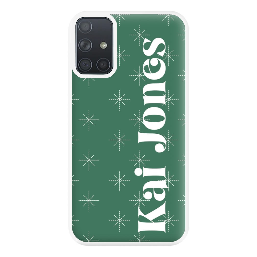 Snowflakes - Personalised Christmas Phone Case for Galaxy A71