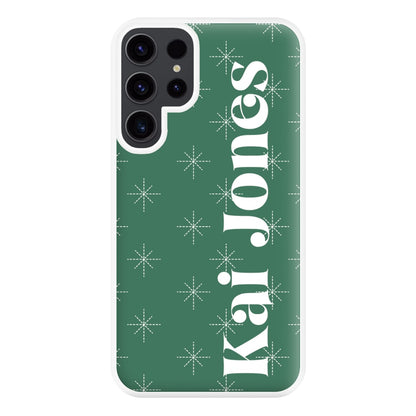 Snowflakes - Personalised Christmas Phone Case for Galaxy S23 Ultra