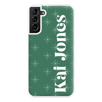 Snowflakes - Personalised Christmas Phone Case for Galaxy S21 Plus