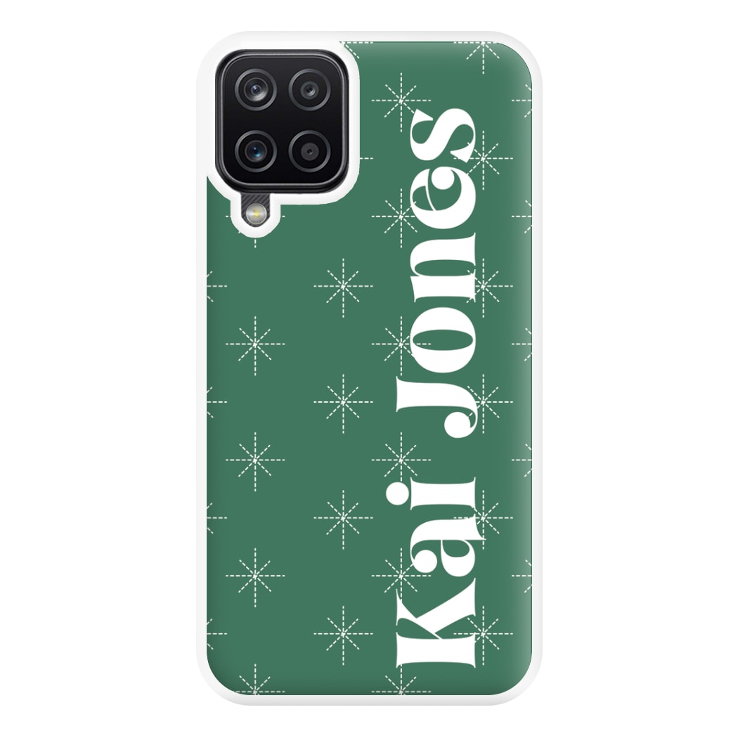 Snowflakes - Personalised Christmas Phone Case for Galaxy A12