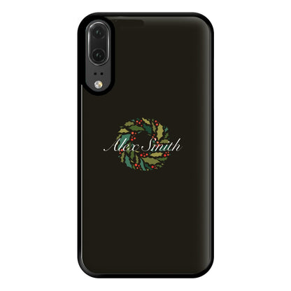 Wreath - Personalised Christmas Phone Case for Huawei P20