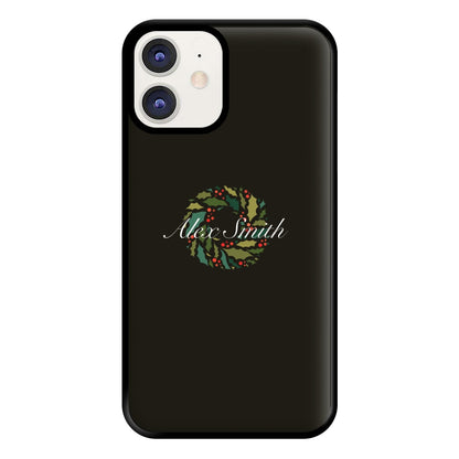 Wreath - Personalised Christmas Phone Case for iPhone 12 / 12 Pro