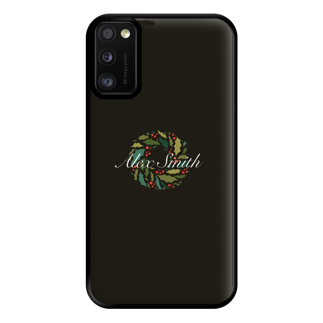 Wreath - Personalised Christmas Phone Case for Galaxy A41