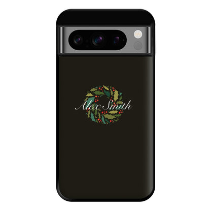 Wreath - Personalised Christmas Phone Case for Google Pixel 8 Pro