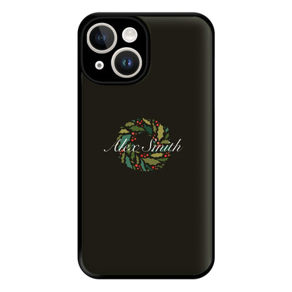 Wreath - Personalised Christmas Phone Case for iPhone 14