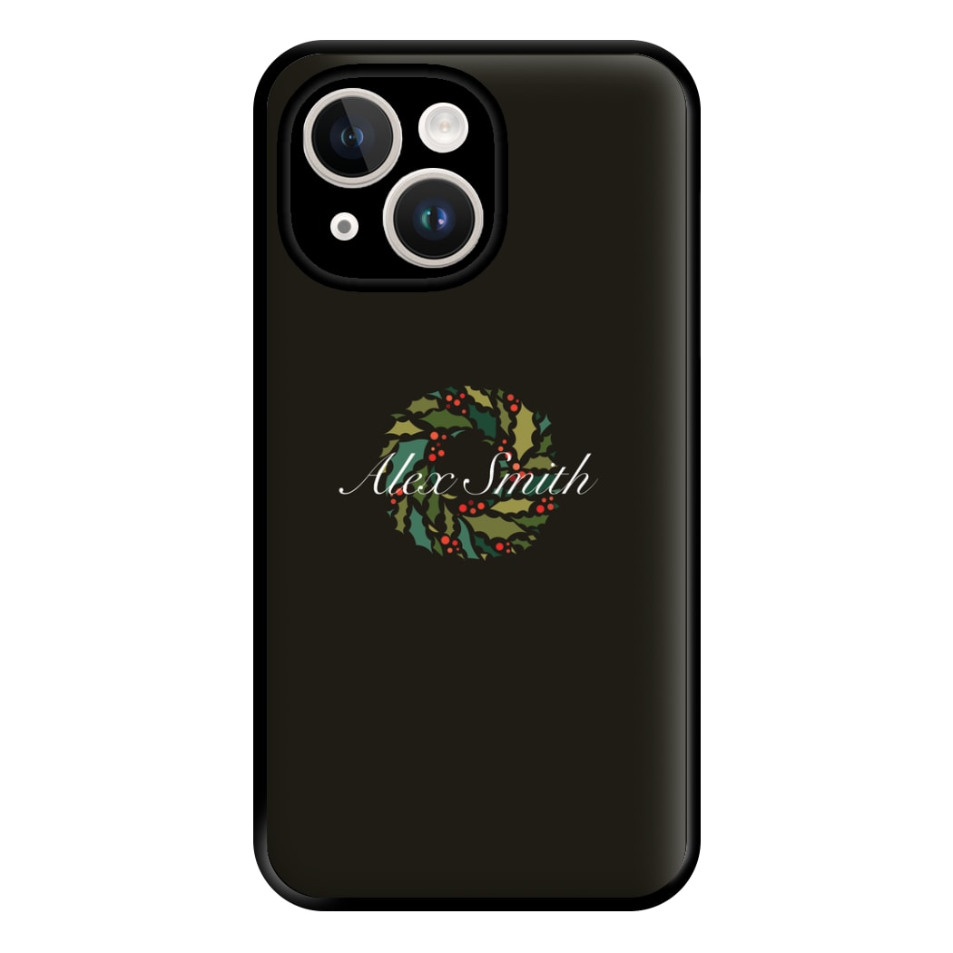 Wreath - Personalised Christmas Phone Case for iPhone 14 Plus