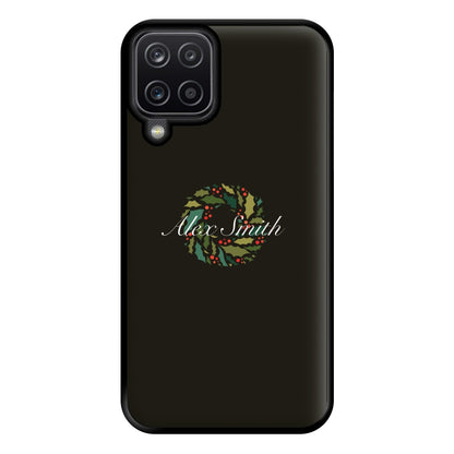 Wreath - Personalised Christmas Phone Case for Galaxy A12