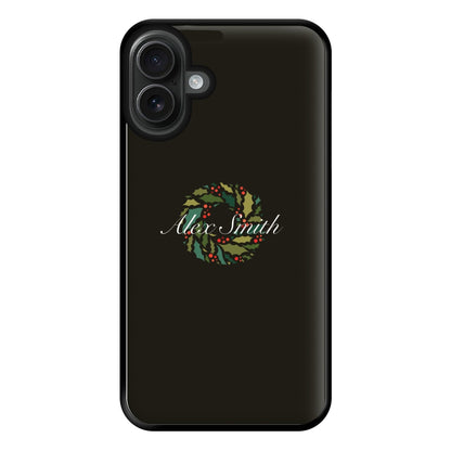 Wreath - Personalised Christmas Phone Case for iPhone 16 Plus