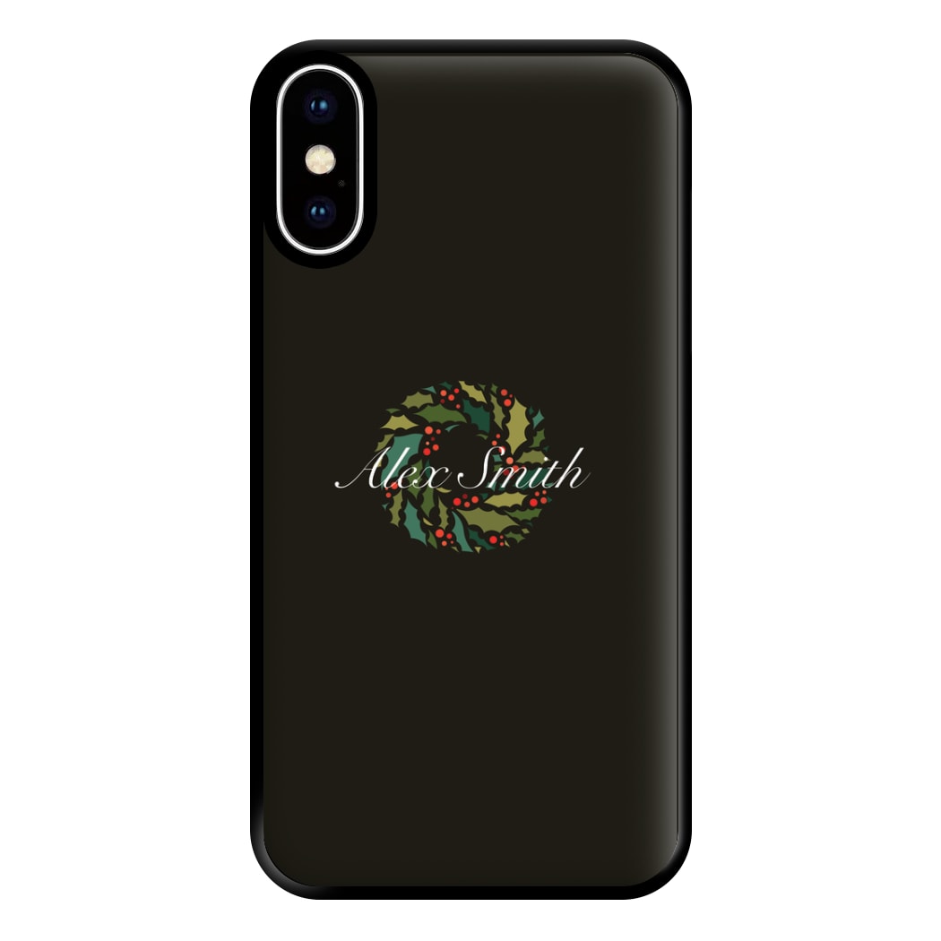 Wreath - Personalised Christmas Phone Case for iPhone XS Max