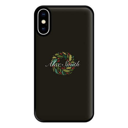 Wreath - Personalised Christmas Phone Case for iPhone XS Max