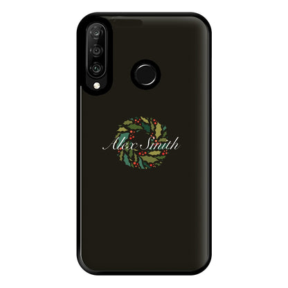 Wreath - Personalised Christmas Phone Case for Huawei P30 Lite