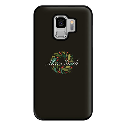 Wreath - Personalised Christmas Phone Case for Galaxy S9 Plus