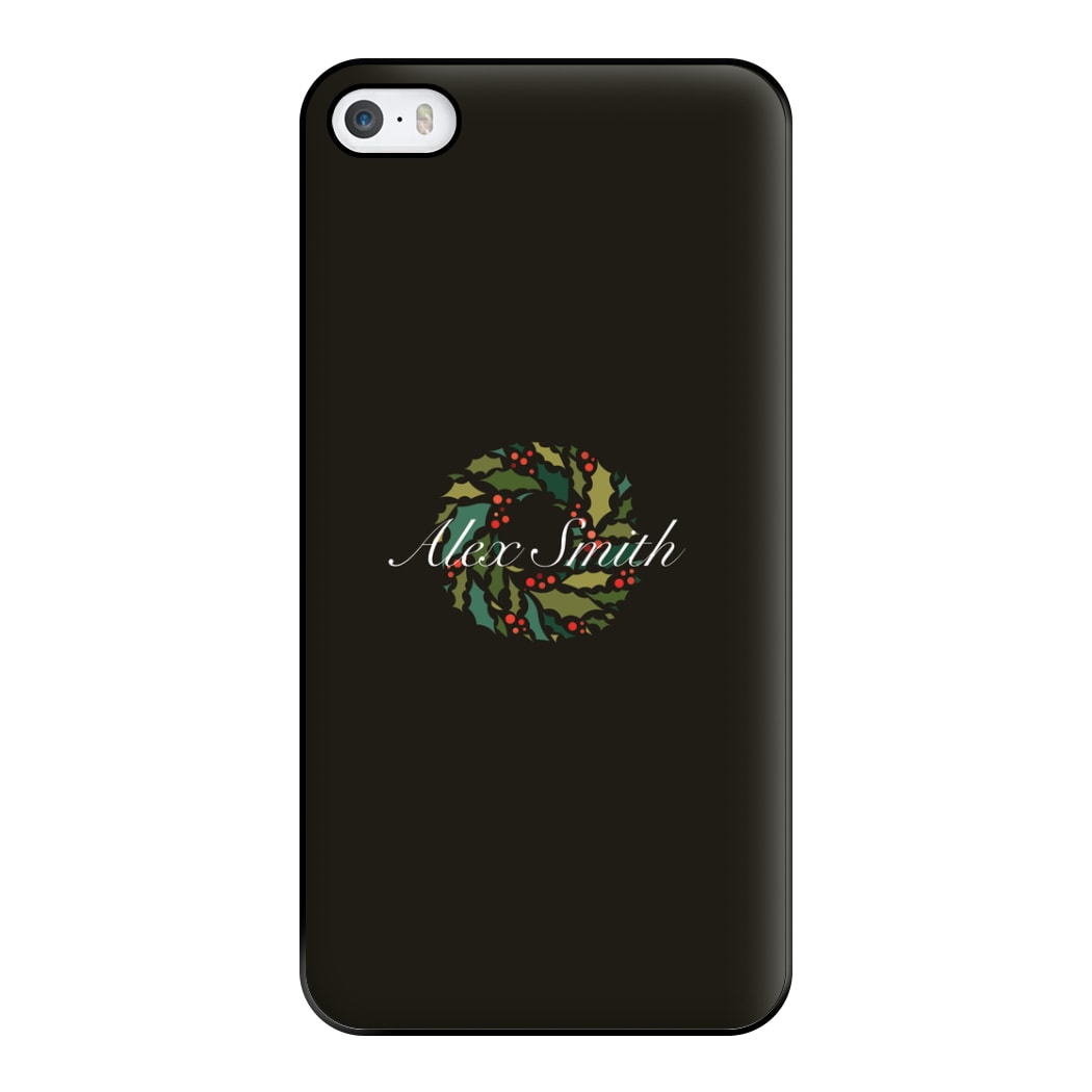 Wreath - Personalised Christmas Phone Case for iPhone 5 / 5s / SE 2016