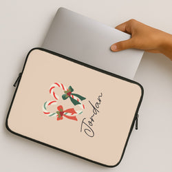Candycane - Personalised Christmas MacBook Case