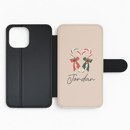 Candycane - Personalised Christmas Flip Phone Case