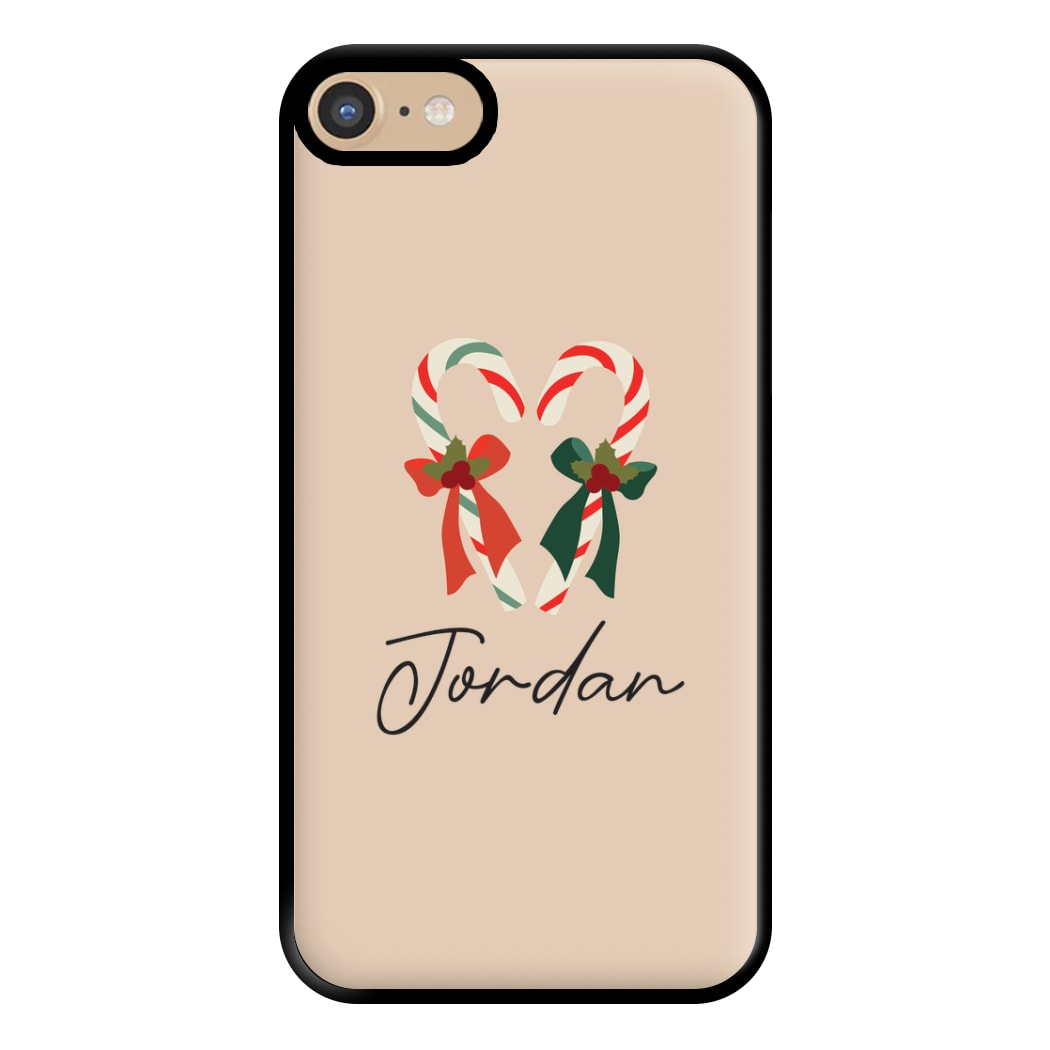 Candycane - Personalised Christmas Phone Case for iPhone 6 / 7 / 8 / SE