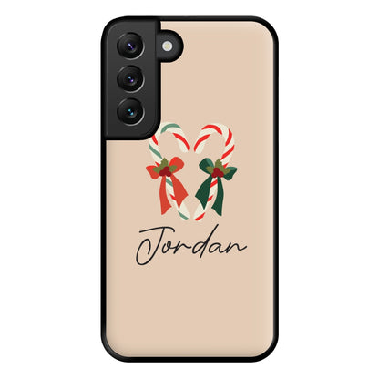 Candycane - Personalised Christmas Phone Case for Galaxy S22 Plus