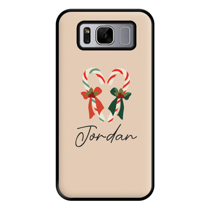 Candycane - Personalised Christmas Phone Case for Galaxy S8 Plus