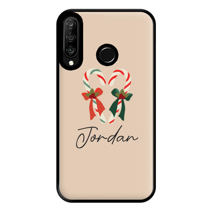 Candycane - Personalised Christmas Phone Case for Huawei P30 Lite