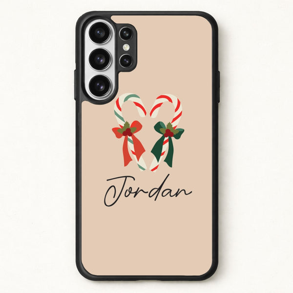 Candycane - Personalised Christmas Phone Case for Galaxy S26 Ultra