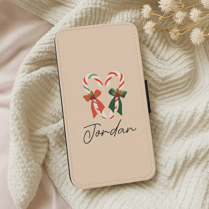 Candycane - Personalised Christmas Wallet Phone Case