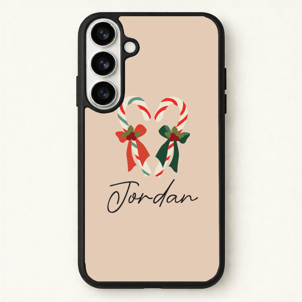 Candycane - Personalised Christmas Phone Case for Galaxy S26
