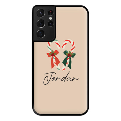 Candycane - Personalised Christmas Phone Case for Galaxy S21 Ultra