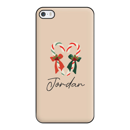 Candycane - Personalised Christmas Phone Case for iPhone 5 / 5s / SE 2016