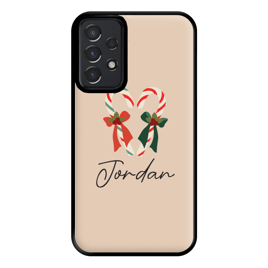 Candycane - Personalised Christmas Phone Case for Galaxy A52 / A52s