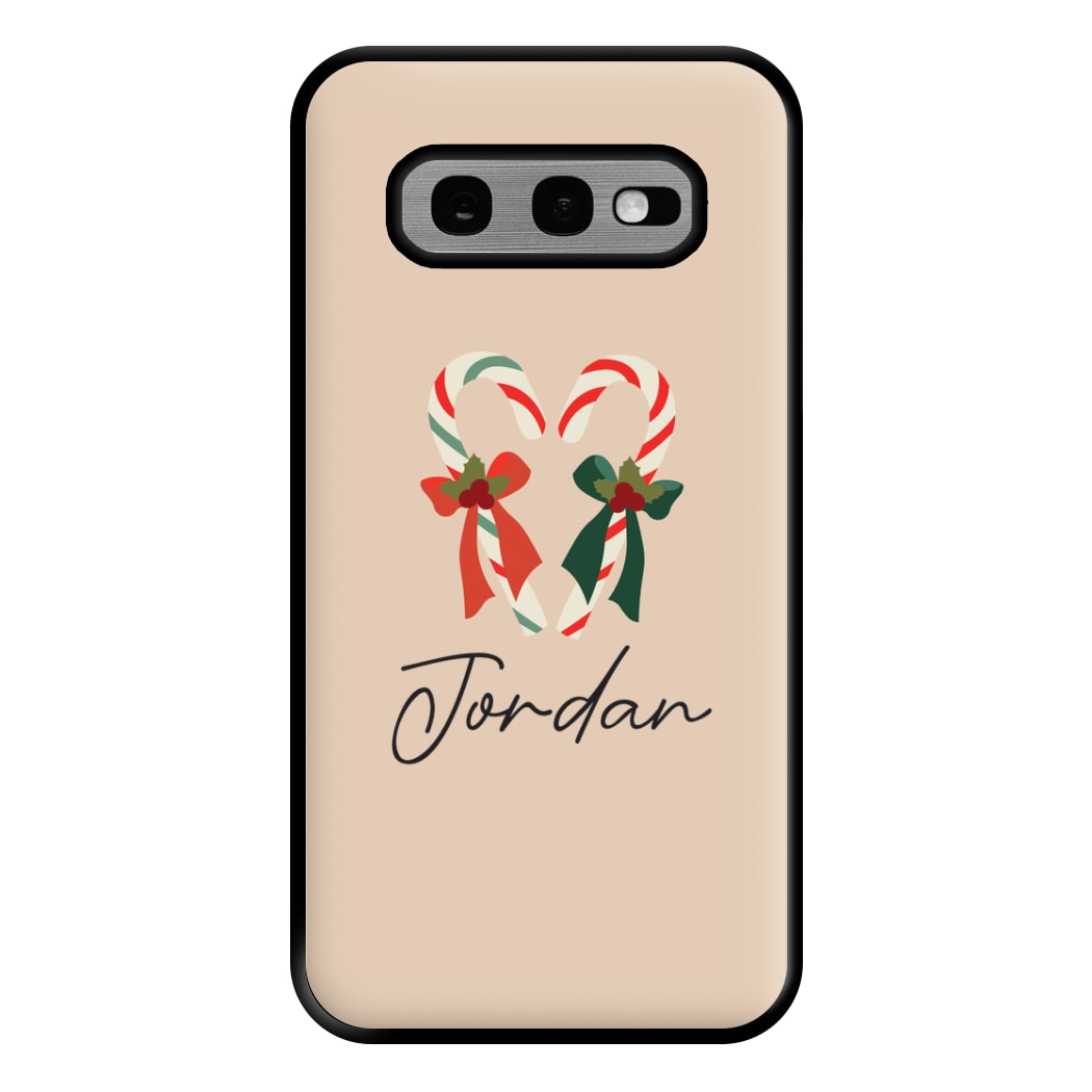 Candycane - Personalised Christmas Phone Case for Galaxy S10e