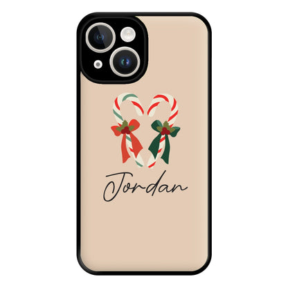 Candycane - Personalised Christmas Phone Case for iPhone 14