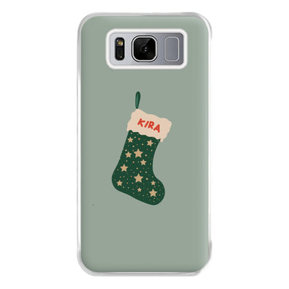 Green Stocking - Personalised Christmas Phone Case for Galaxy S8 Plus