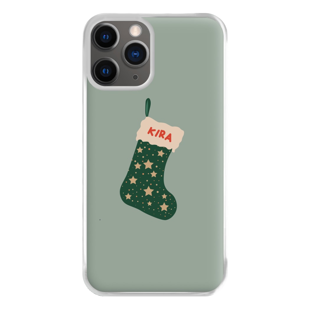 Green Stocking - Personalised Christmas Phone Case for iPhone 12 Pro Max