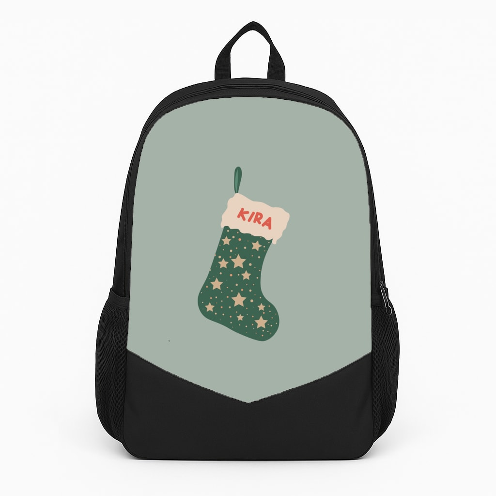 Green Stocking - Personalised Christmas Backpack
