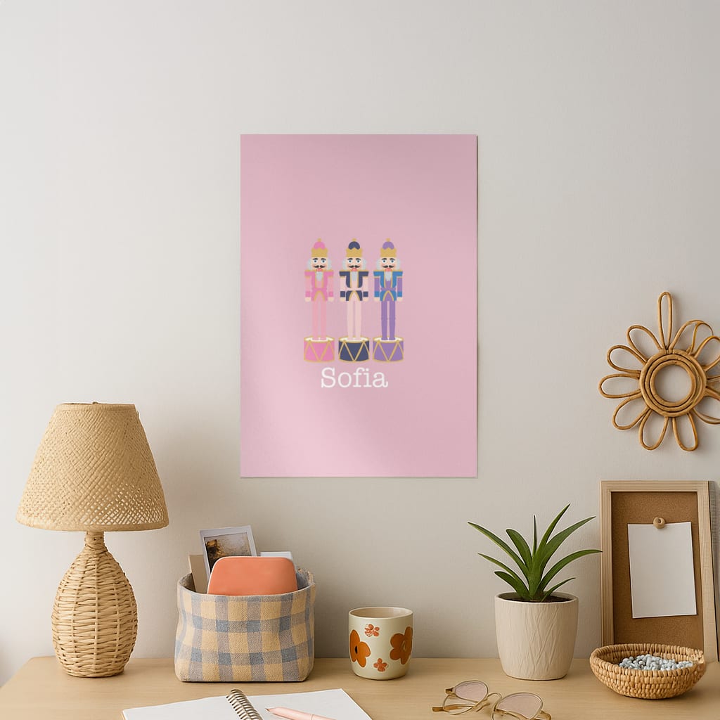 Nutcracker - Personalised Christmas Art Print