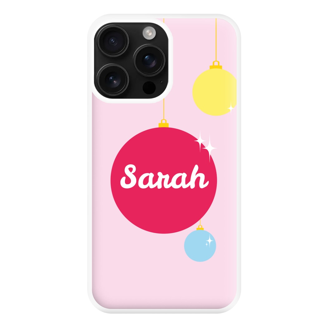 Baubles - Personalised Christmas Phone Case