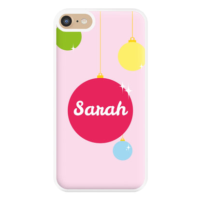 Baubles - Personalised Christmas Phone Case for iPhone 6 / 7 / 8 / SE