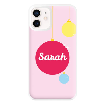 Baubles - Personalised Christmas Phone Case for iPhone 12 Mini