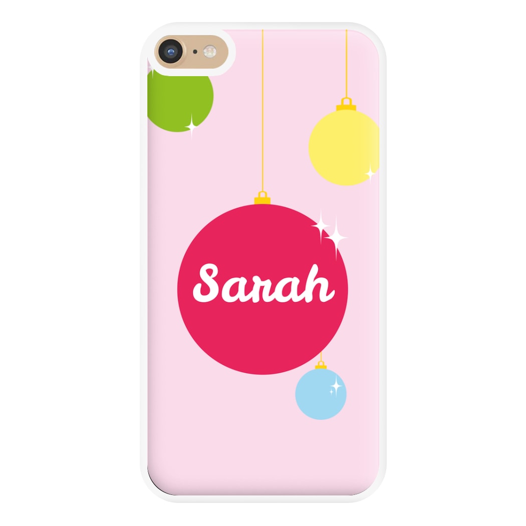 Baubles - Personalised Christmas Phone Case for iPhone 6 Plus / 7 Plus / 8 Plus