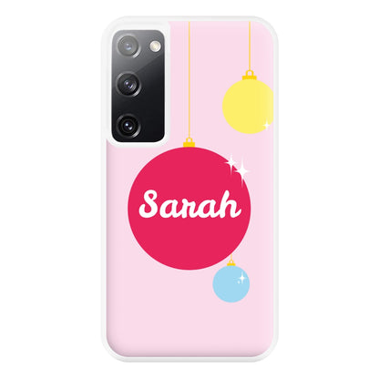 Baubles - Personalised Christmas Phone Case for Galaxy S20