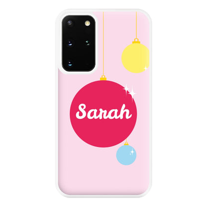 Baubles - Personalised Christmas Phone Case for Galaxy S20 Plus