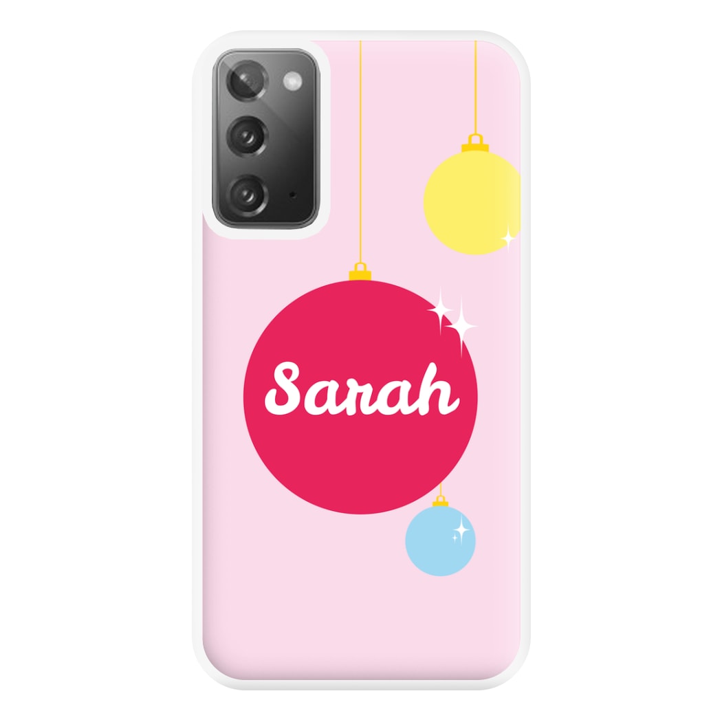 Baubles - Personalised Christmas Phone Case for Galaxy Note 20 Ultra