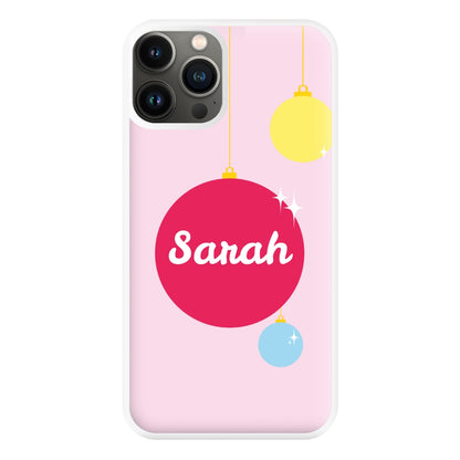 Baubles - Personalised Christmas Phone Case for iPhone 13 Pro Max