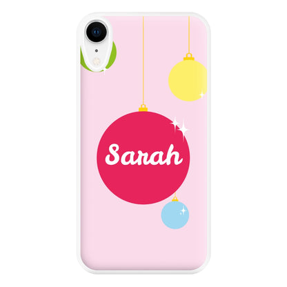 Baubles - Personalised Christmas Phone Case for iPhone XR