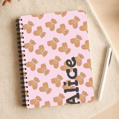 Teddy Bear Pattern - Personalised Christmas Notepad