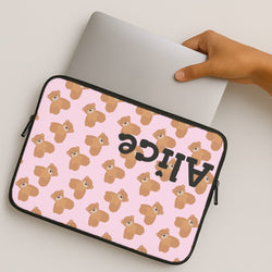 Teddy Bear Pattern - Personalised Christmas MacBook Case