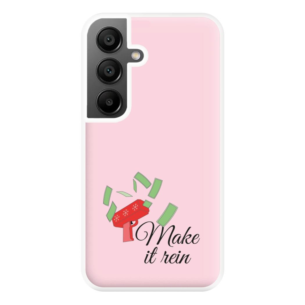 Make It Rein - Christmas Puns Phone Case for Galaxy A55