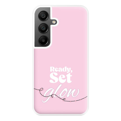 Ready, Set, Glow - Christmas Puns Phone Case for Galaxy A55