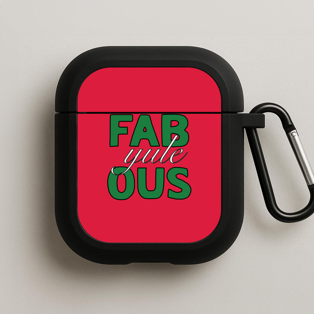 Fab-Yule-Ous Red - Christmas Puns AirPods Case