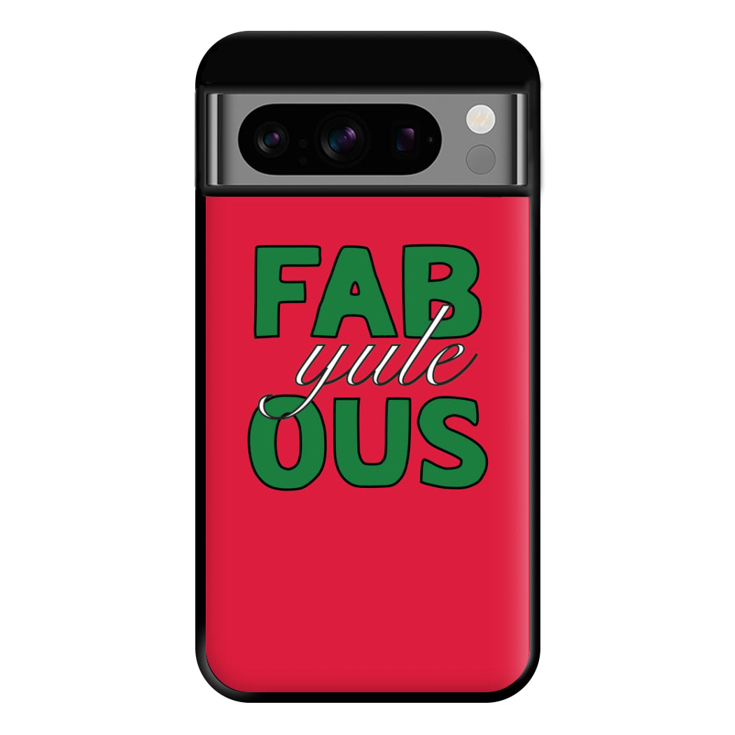 Fab-Yule-Ous Red - Christmas Puns Phone Case for Google Pixel 8 Pro